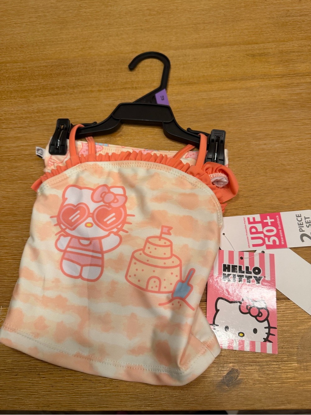 Hello Kitty Peach Kids 2 Piece Swimsuit- UPF 50+
